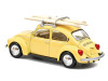 1973 Volkswagen Beetle 1303 Pastel Yellow with Roof Rack and 2 Surfboards 1/43 Diecast Model Car by Norev
