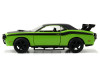 Letty's Dodge Challenger SRT8 Green with Matt Black Top and Hood and Black Stripes "Furious 7" (2015) Movie "Fast & Furious 25th Anniversary" Series 1/32 Diecast Car Model by Jada