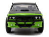 Letty's Dodge Challenger SRT8 Green with Matt Black Top and Hood and Black Stripes "Furious 7" (2015) Movie "Fast & Furious 25th Anniversary" Series 1/32 Diecast Car Model by Jada