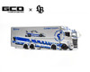 1/64 GCD LBWK Mitsubishi Fuso Super Great Transporter TAS Special GUNMATSUSYO (Silver) Diecast Car Model