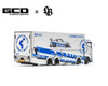 1/64 GCD LBWK Mitsubishi Fuso Super Great Transporter TAS Special GUNMATSUSYO (Silver) Diecast Car Model