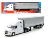 1/32 Welly Freightliner Cascadia Truck (White with Silver Container) "Transporter" Diecast Car Model