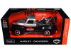 1950 Chevrolet 3100 Pickup Truck "Harley Davidson" Silver Metallic and Black with 1948 Harley Davidson FL Panhead Motorcycle Black "HD Custom" Series 1/24 Diecast Models by Maisto