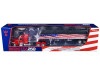 Peterbilt 389 with 48" Flat Top Sleeper and 43' Wilson Pacesetter High Side Grain Trailer "Wilson USA 250" Red 1/64 Diecast Model by DCP/First Gear