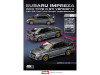 Subaru Impreza WRX Type R Sti Version V RHD (Right Hand Drive) Cool Gray Metallic "JDM64" Series 1/64 Diecast Model Car by Hobby Japan