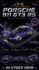 1/12 Ivy Merit Porsche 911 GT3 RS 992 (Purple with Gold Wheels) Car Model Limited 15 Pieces