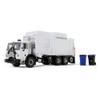 1/34 First Gear Peterbilt Model 520 (White) with McNeilus CNG ZR™ Automated Side Load Refuse Body & Trash Carts Diecast Model