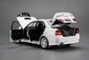 1/18 Motorhelix Mitsubishi Lancer Evolution Evo IV GSR (White) with Bonnet Rally Lamp Pod Diecast Car Model with Dyno Machine & Accessories