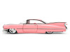 1959 Cadillac Coupe DeVille Pink with Pink and White Interior "Showroom Floor" Series 1/24 Diecast Model Car by Jada