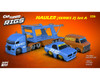 1/64 CarTuned Container Rigs Hauler Series 2 Open Cars Transporter with 2 Vehicles – Racing Set