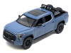 2023 Toyota Tundra TRD 4x4 Pickup Truck Cavalry Blue with Sunroof and Wheel Rack 1/24 Diecast Model Car