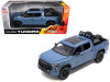 2023 Toyota Tundra TRD 4x4 Pickup Truck Cavalry Blue with Sunroof and Wheel Rack 1/24 Diecast Model Car