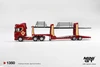 1/64 Mini GT Scania 770S A6x4NA Car Transporter V8 50th Anniversary (Red) with Double Level Car Transporter Diecast Car Model