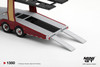 1/64 Mini GT Scania 770S A6x4NA Car Transporter V8 50th Anniversary (Red) with Double Level Car Transporter Diecast Car Model