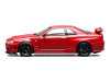 Nissan Skyline GT-R (R34) Nismo RHD (Right Hand Drive) Custom Red with Stripes "Senior 64" Series 1/64 Diecast Model Car by MotorHelix