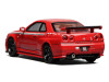 Nissan Skyline GT-R (R34) Nismo RHD (Right Hand Drive) Custom Red with Stripes "Senior 64" Series 1/64 Diecast Model Car by MotorHelix