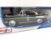 1/18 Maisto 1957 Chevrolet Bel Air Coupe (Black with Red Interior) Mooneyes Style Disc Tire Diecast Car Model