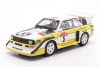 1/24 BBurago 1985 Audi Sport Quattro S1 E2 #5 winner Rallye SanRemo Audi Sport Walter Röhrl, Christian Geistdörfer Diecast Car Model