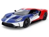 2017 Ford GT Blue and Red with White Stripes with Michelin Man Diecast Figure "Michelin Tires" "Hollywood Rides" Series 1/24 Diecast Model Car by Jada