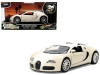 2011 Bugatti Veyron White and Tan "Furious 7" (2015) Movie "25 Years of Fast & Furious" Series 1/32 Diecast Model Car by Jada