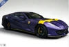 1/18 BBR Ferrari 812 GTS (Purple with Yellow Stripe) Car Model Limited 24 Pieces