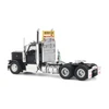 1/50 Diecast Masters Peterbilt Model 589 131-inches-BBC Day-Cab Tandem-Axle Truck Tractor (Black) Diecast Model