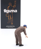 1/18 Figurenmanufaktur Mechanic with Brown Overall Bent Figure