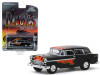 1955 Chevrolet Nomad Black with Flames "Flames The Series" "Hobby Exclusive" 1/64 Diecast Model Car by Greenlight