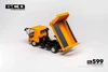 1/64 GCD Mitsubishi Fuso (Orange) Diecast Car Model with 2 Cargo Accessories: Fine Sand & Stone