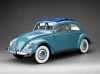 1/12 Sunstar 1958 Volkswagen Beetle Saloon Opening Roof (Fjord Blue) Diecast Car Model