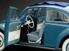 1/12 Sunstar 1958 Volkswagen Beetle Saloon Opening Roof (Fjord Blue) Diecast Car Model
