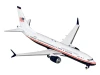 Boeing 737 MAX 8 BBJ Transport Aircraft "United States Department of Homeland Security" (N471US) White and Blue with Red Stripes 1/400 Diecast Model Airplane by GeminiJets