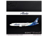 Boeing 737 MAX 8 Commercial Aircraft "Alaska Airlines" (N803AK) White with Blue Tail "Gemini 200" Series 1/200 Diecast Model Airplane by GeminiJets