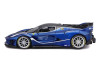 Ferrari FXX-K Evo #27 Blue Metallic with White Accents and Gray Metallic Top "Race + Play" Series 1/18 Diecast Model Car by Bburago