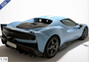 1/18 BBR Ferrari 296 Speciale (Azzurro La Plata Blue with Italian Stripe) Car Model