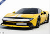 1/18 BBR Ferrari 849 Testarossa Assetto Fiorano (Giallo Modena Yellow with Bianco Cervino livery) Car Model