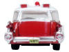 1959 Cadillac Miller-Meteor Ambulance Red and White 1/100 Scale Diecast Model Car by Oxford Diecast