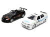Honda S2000 Black with Graphics and Volkswagen Jetta White with Graphics Set of 2 pieces "25 Years of Fast & Furious" Series 1/32 Diecast Model Cars by Jada