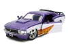 1970 Ford Mustang Boss "Joker" Livery Purple Metallic and White with Graphics "Batman" Franchise "Hollywood Rides" Series 1/32 Diecast Model Car by Jada