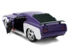 1970 Ford Mustang Boss "Joker" Livery Purple Metallic and White with Graphics "Batman" Franchise "Hollywood Rides" Series 1/32 Diecast Model Car by Jada