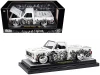 1973 Chevrolet Cheyenne 10 Pickup Truck "Dia de los Muertos" White with Graphics Limited Edition to 2500 pieces Worldwide 1/24 Diecast Model Car by M2 Machines
