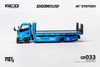 1/64 Shoom64 Hino 300 Custom Drop-Bed Car Carrier Fist Livery (Blue) Diecast Car Model