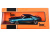 1969 Ford Mustang Mach 1 Blue Metallic with Matt Black Hood and Yellow Stripes 1/43 Diecast Model Car by IXO Models