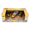 1/64 Diecast Masters CAT Diecast Models 3-Pack Playset CAT 320 Excavator + 660 Dump Truck + D6R BullDozer with Motion Sand & Other Accessories
