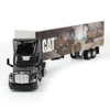 1/64 Diecast Masters Peterbilt with Caterpillar Mural Trailer (Black) Diecast Models