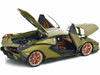 1/18 BBurago Lamborghini Sian FKP 37 (Green Metallic with Copper Wheels) Diecast Model Car