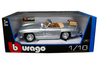 1/18 BBurago 1957 Mercedes 300SL 300 SL Touring Convertible (Silver) Diecast Car Model