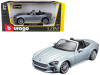 Fiat 124 Spider Coupe Grey 1/24 Diecast Model Car by Bburago