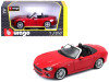 Fiat 124 Spider Coupe Red 1/24 Diecast Model Car by Bburago