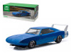 1969 Dodge Charger Daytona Custom Blue with White Rear Wing 1/18 Diecast Model Car by Greenlight